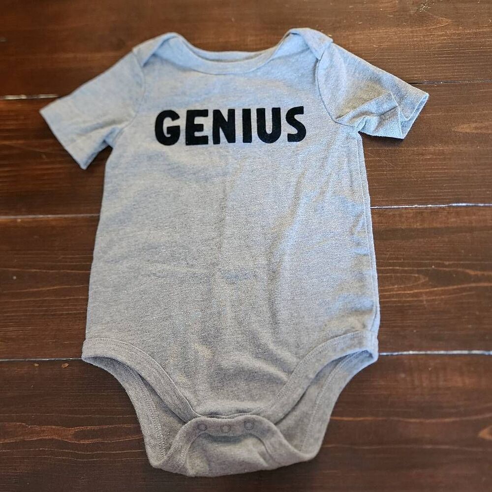 Baby Cat & Jack Gray with Genius Graphic Size 18m One Piece